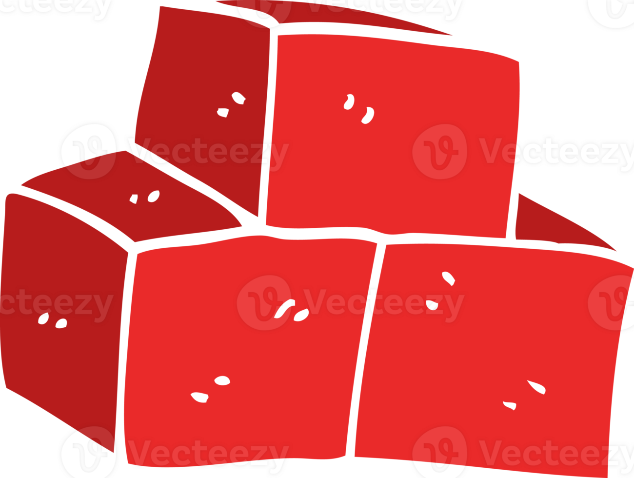 cartoon doodle stacked bricks png