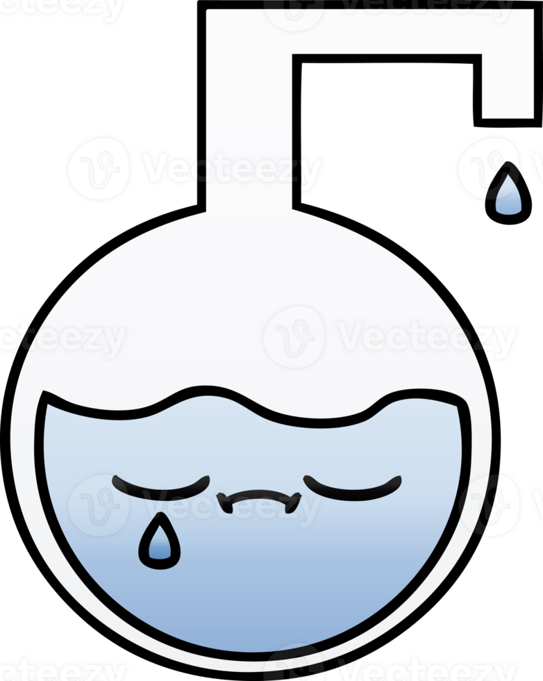 gradient shaded cartoon of a science experiment png