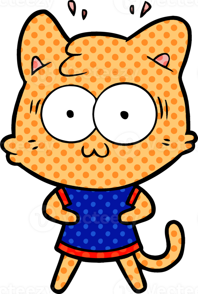 cartoon surprised cat png
