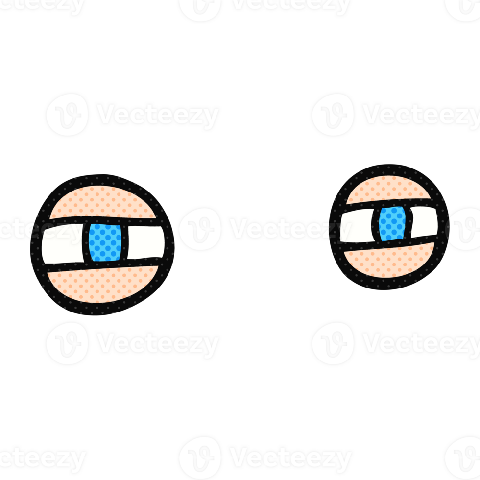 hand drawn cartoon scowling eyes png