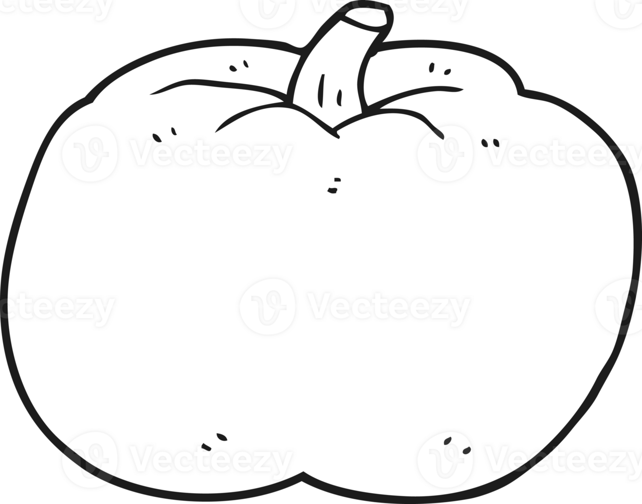 hand drawn black and white cartoon tomato png