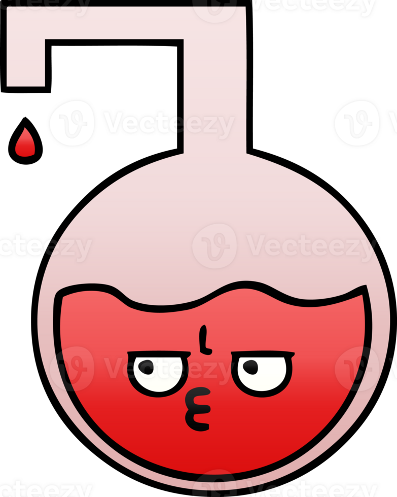 gradient shaded cartoon of a science experiment png