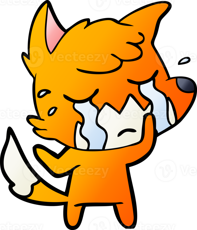crying fox cartoon png