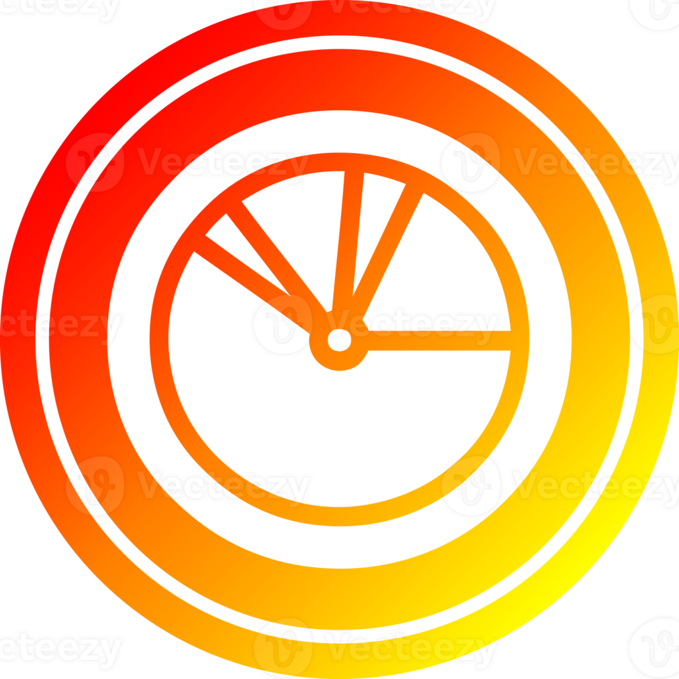 pie chart icon with warm gradient finish png