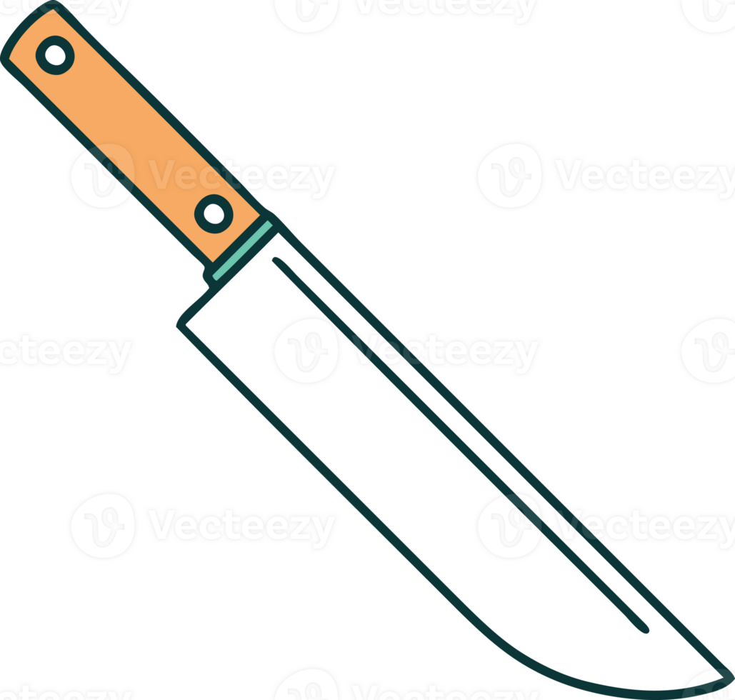 iconic tattoo style image of a knife png