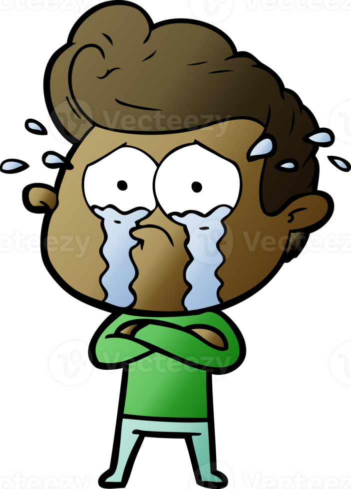 cartoon crying man png
