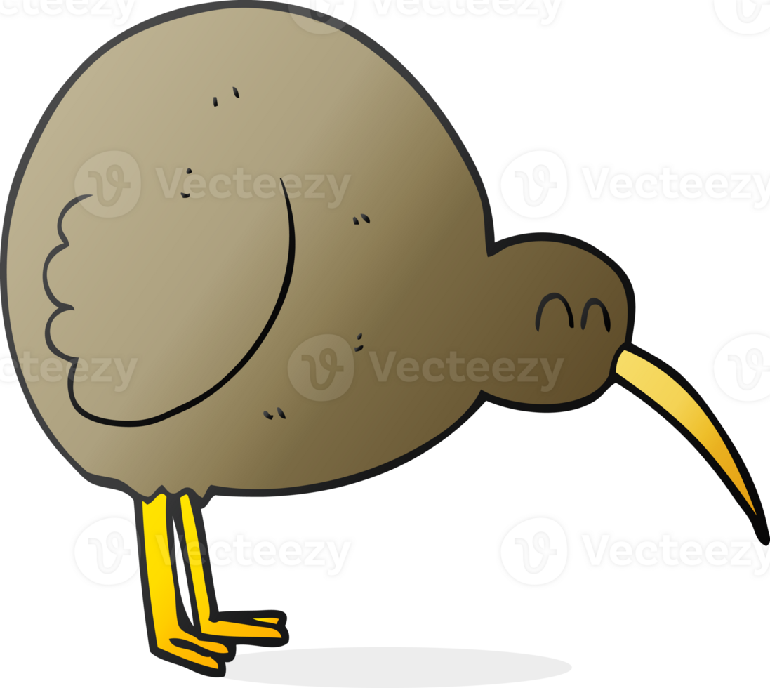 hand drawn cartoon kiwi bird png