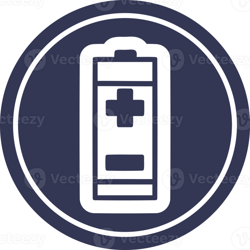 battery circular icon symbol png