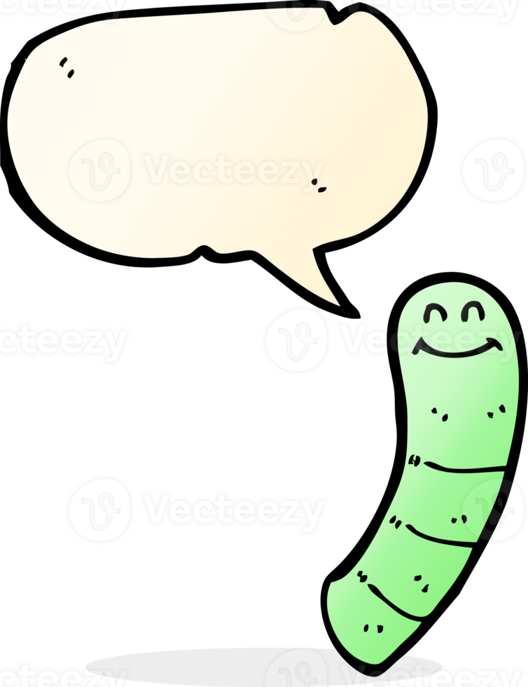 cartoon worm with speech bubble png