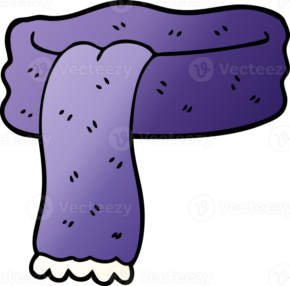 cartoon doodle winter scarf png