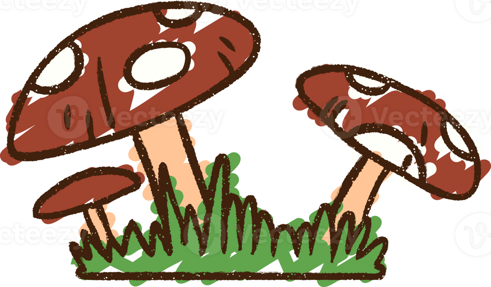 Toadstools Chalk Drawing png