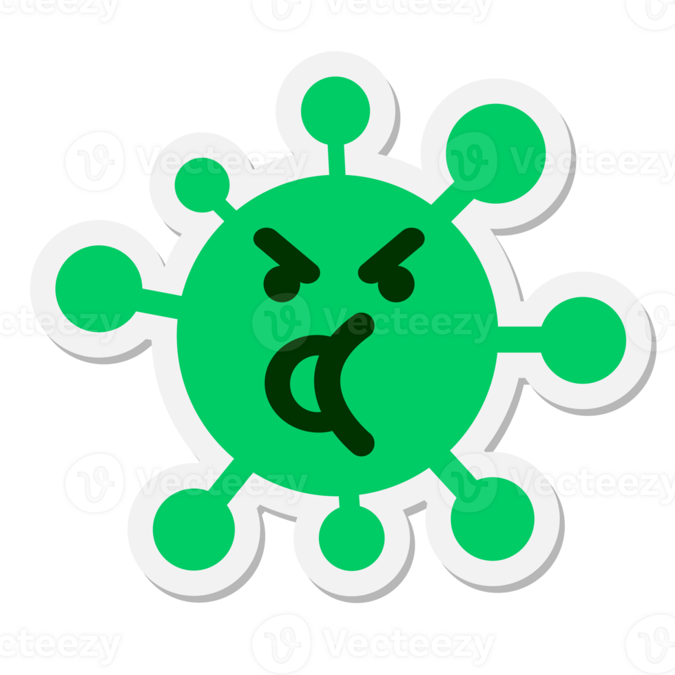 annoyed talking virus sticker png