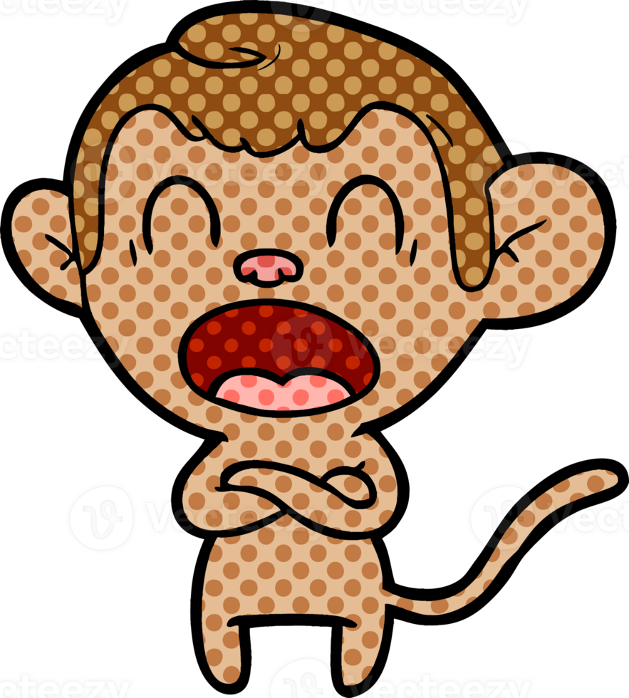 shouting cartoon monkey png
