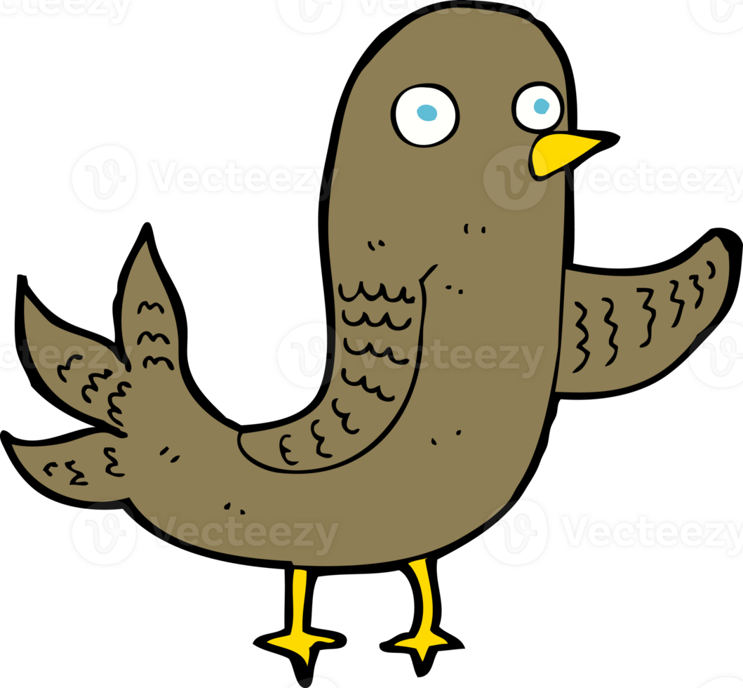 cartoon waving bird png