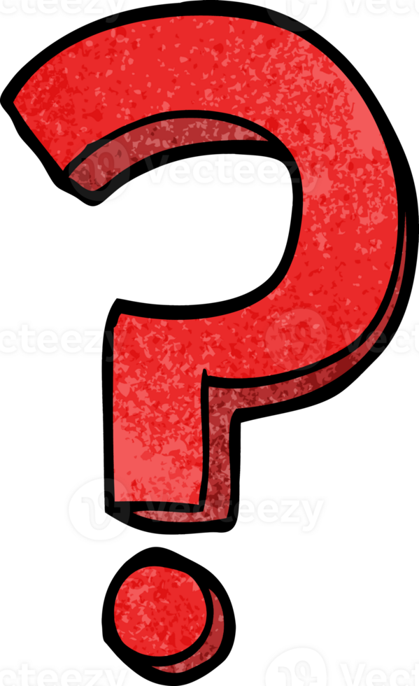 cartoon doodle question mark png
