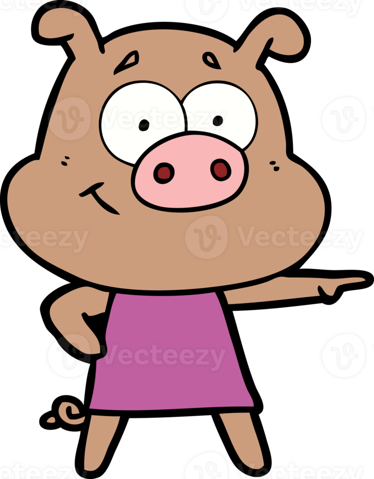happy cartoon pig png