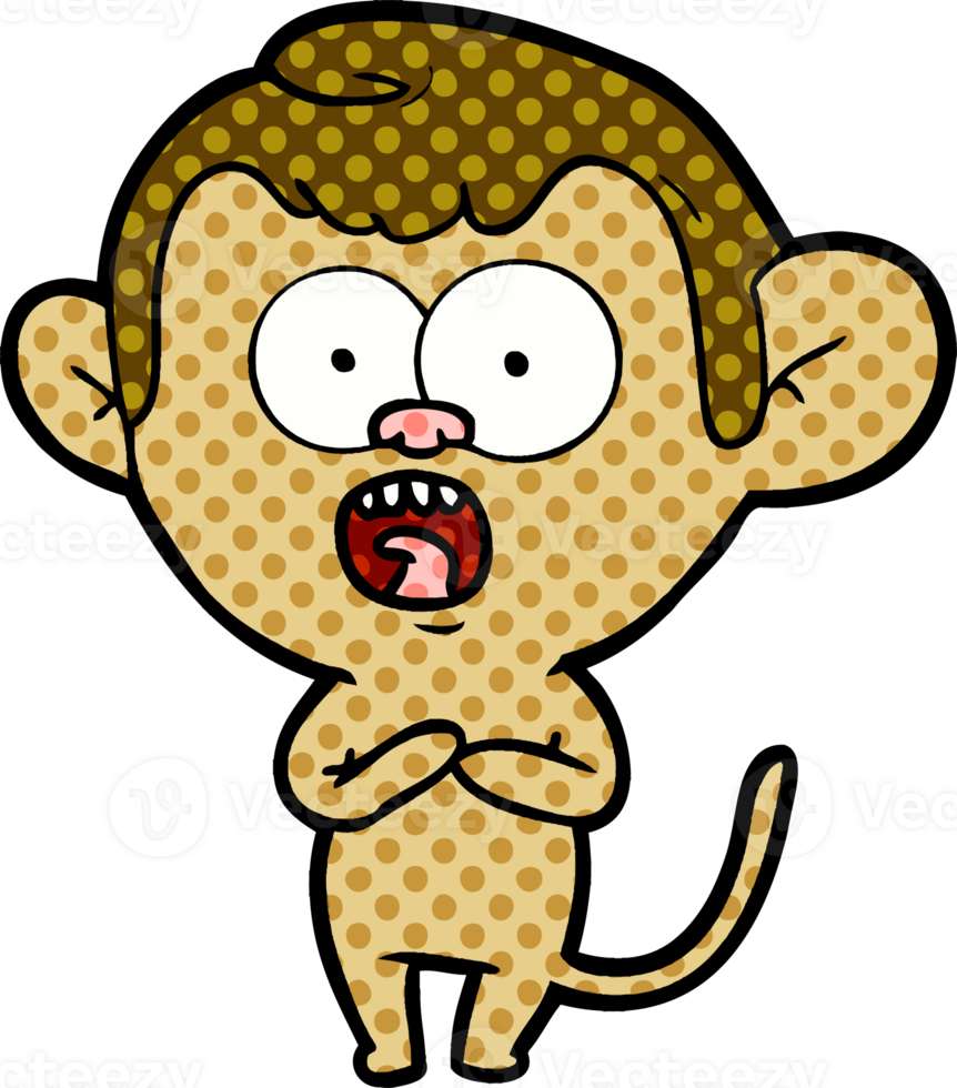 cartoon shocked monkey png
