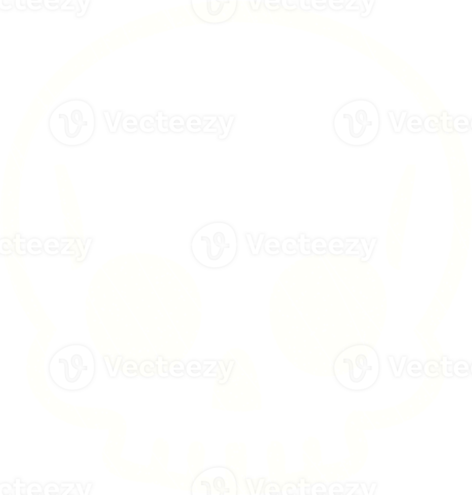 Spooky Skull Chalk Drawing png