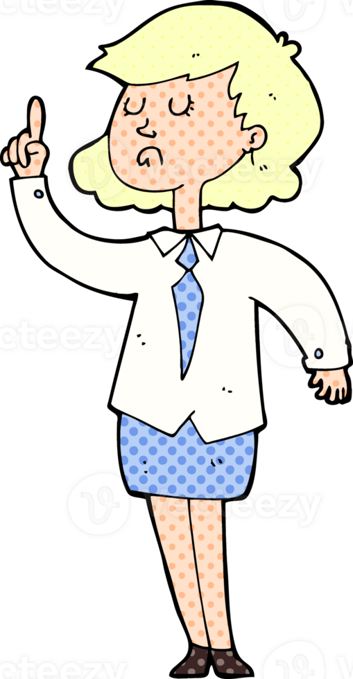 cartoon woman making point png