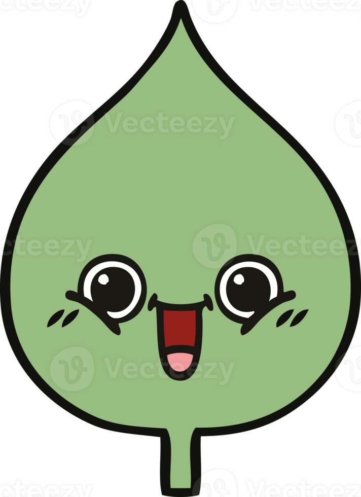 cute cartoon of a expressional leaf png