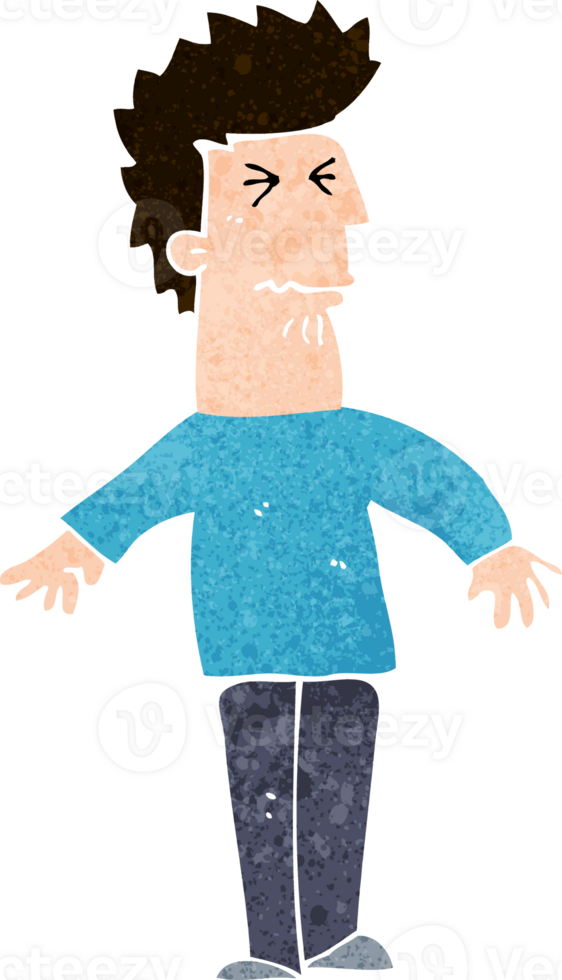 cartoon stressed man png