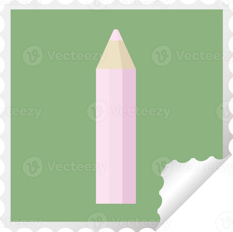 pink coloring pencil graphic square sticker stamp png