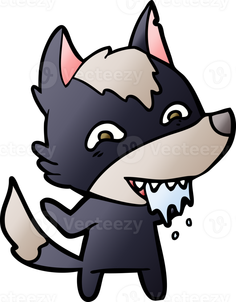 cartoon hungry wolf png