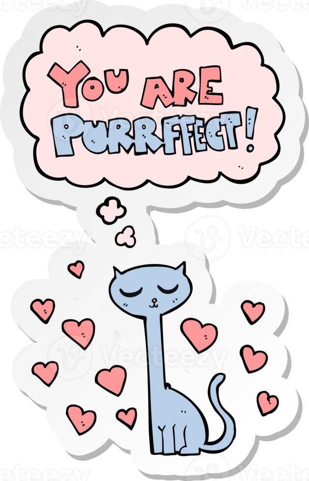 sticker of a cartoon valentine card design png