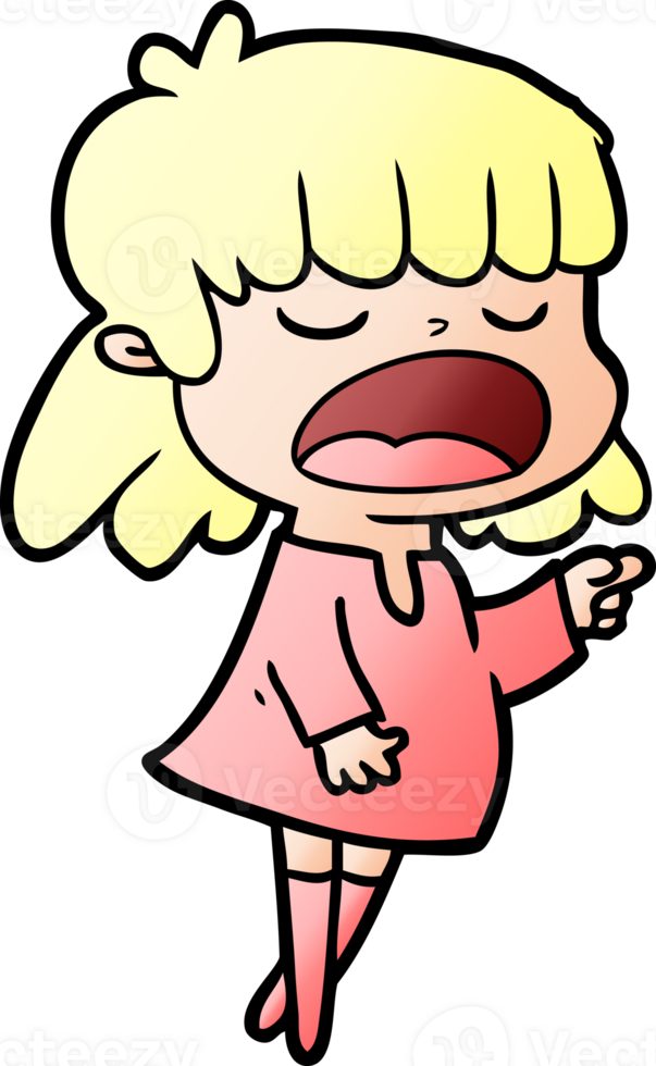cartoon woman talking loudly png