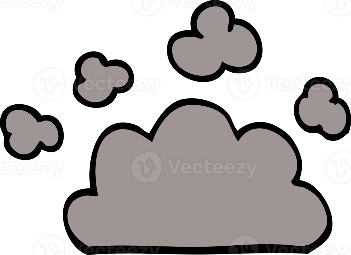 cartoon doodle weather cloud png