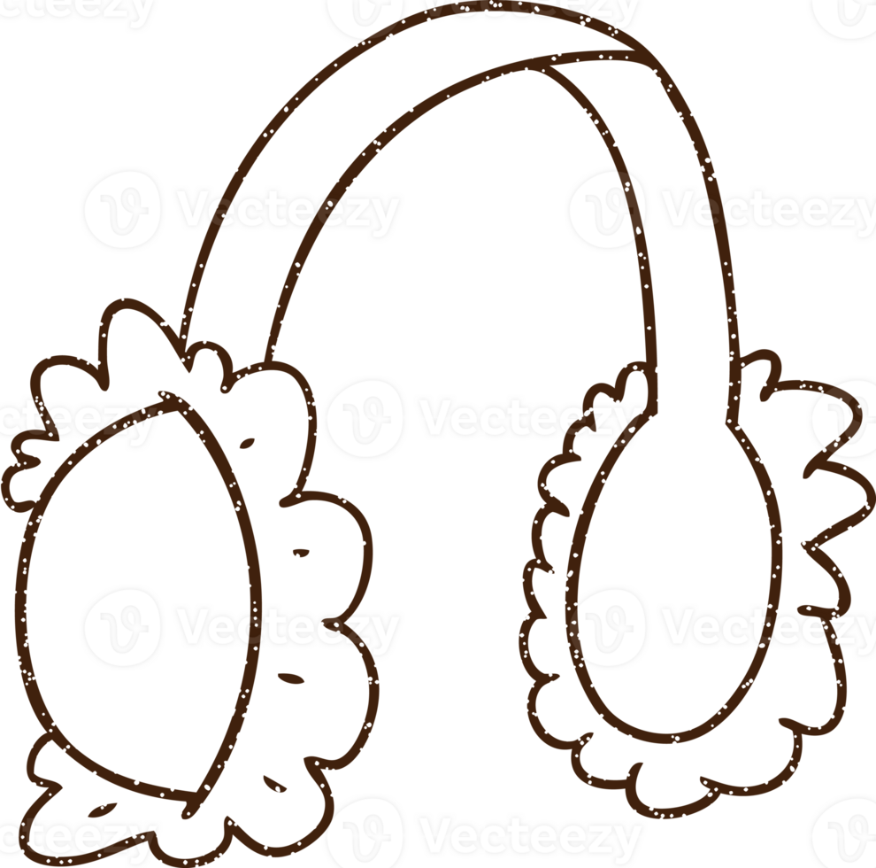 Earmuffs Charcoal Drawing png