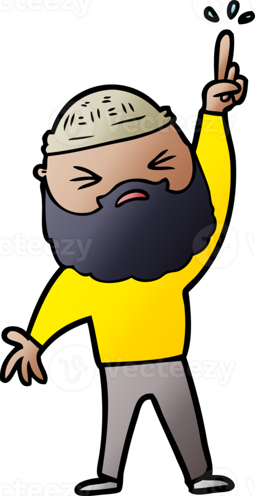 cartoon man with beard png