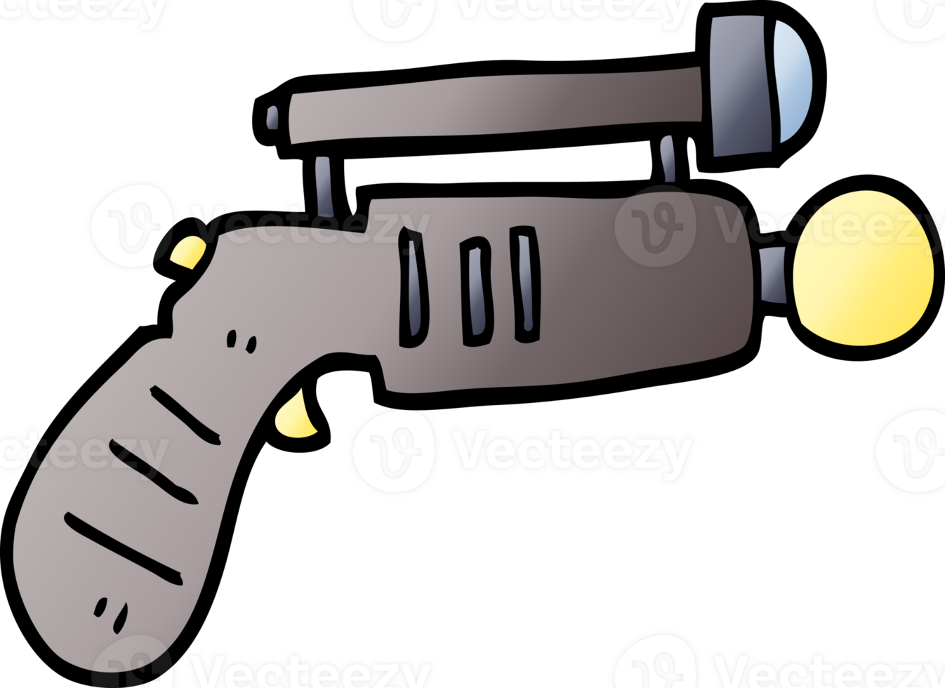 gradient illustration cartoon ray gun png