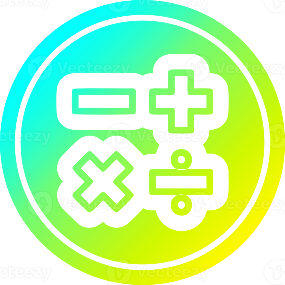 math with cool gradient finishs icon with cool gradient finish png