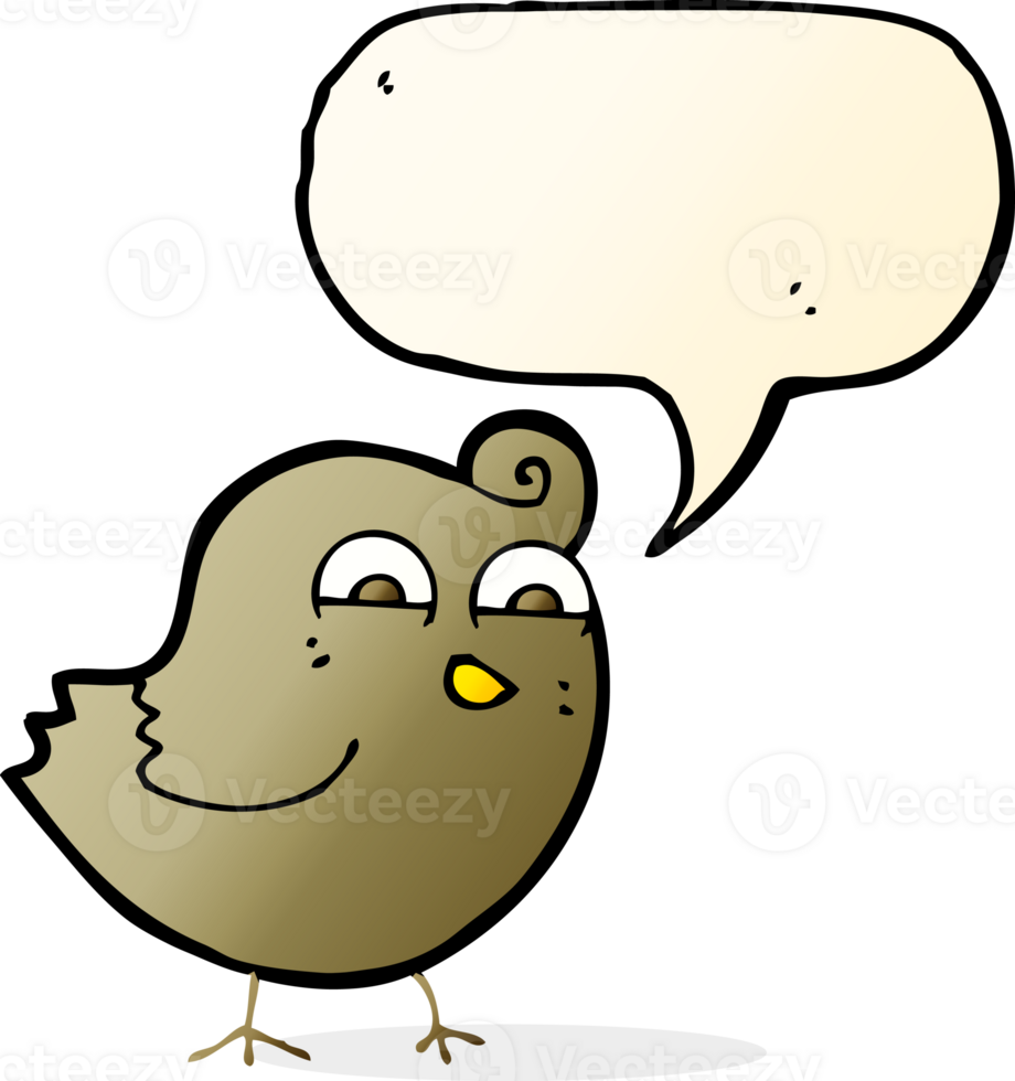 cartoon funny bird with speech bubble png