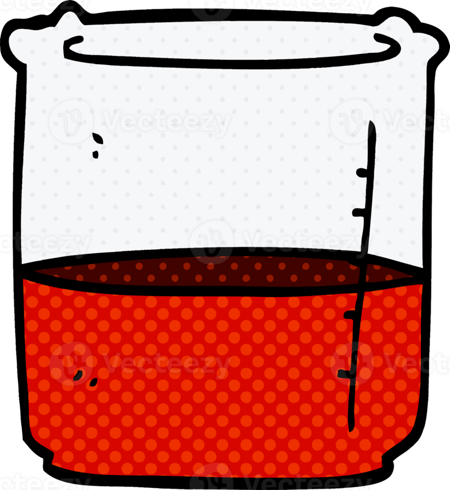 cartoon doodle beaker of blood png