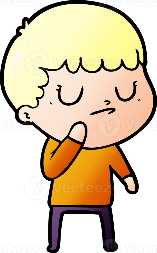 cartoon grumpy boy png