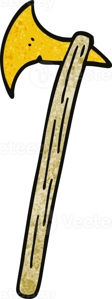 cartoon doodle golden large axe png