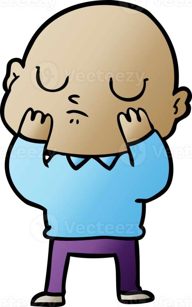 cartoon bald man png