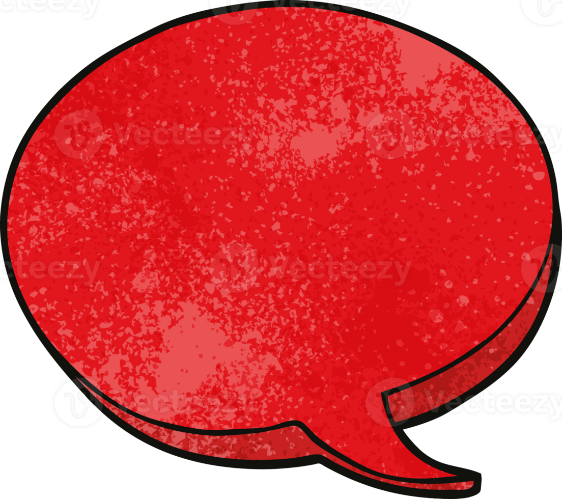 cartoon doodle red speech bubble png