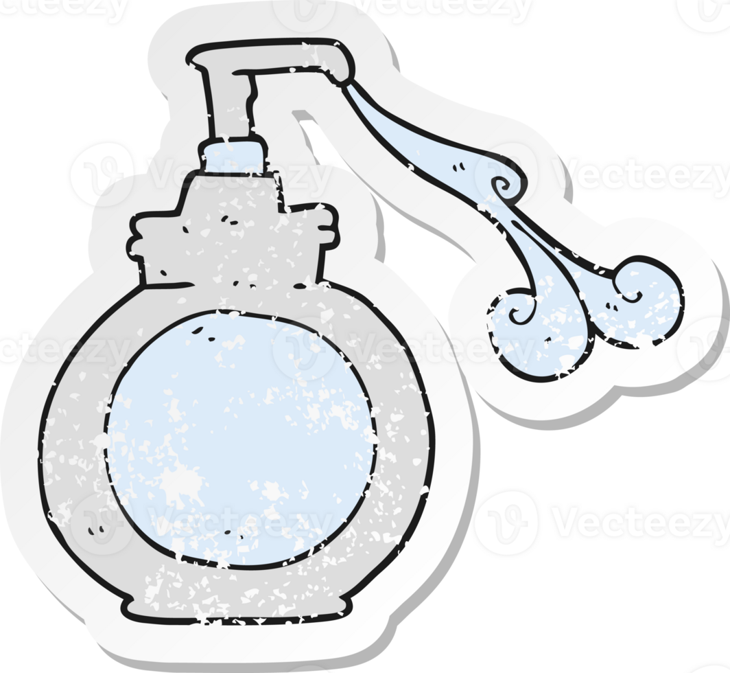 retro distressed sticker of a cartoon hand wash png