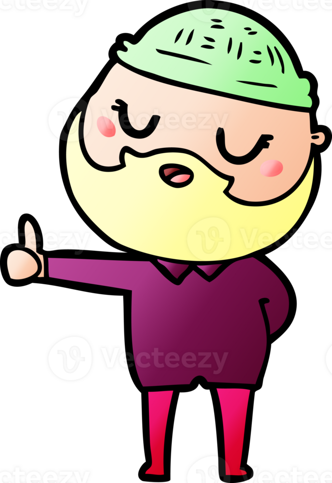 cartoon man with beard png