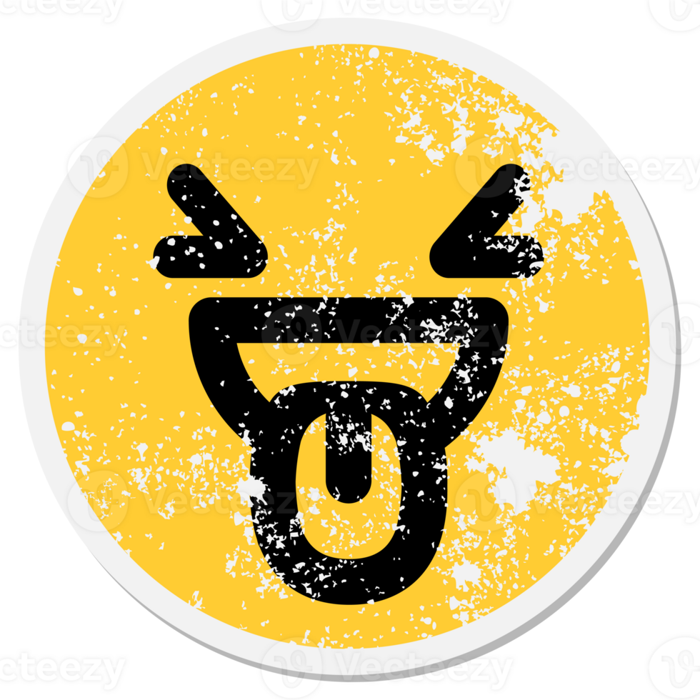 mean laughter face circle png