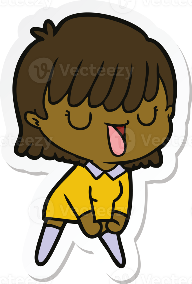 sticker of a cartoon woman png
