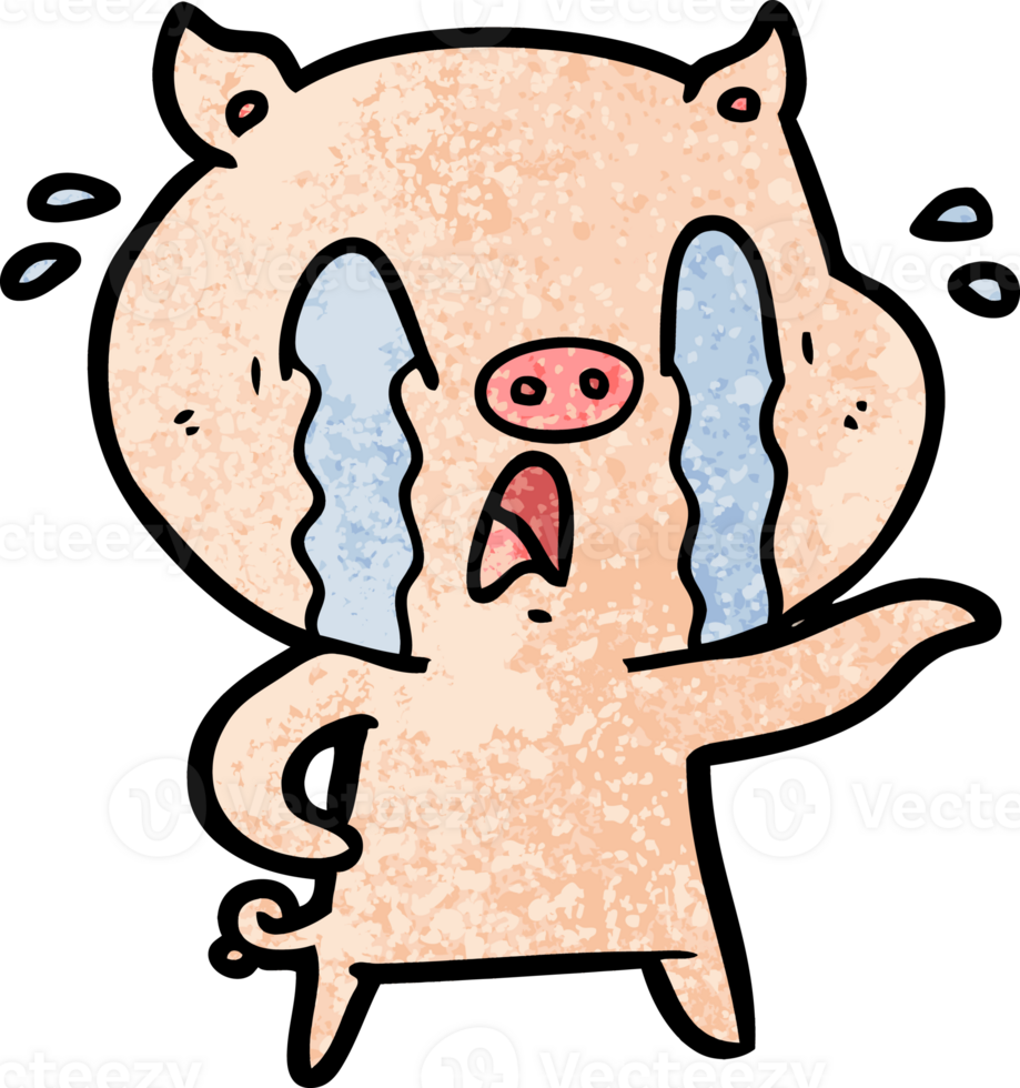 crying pig cartoon png