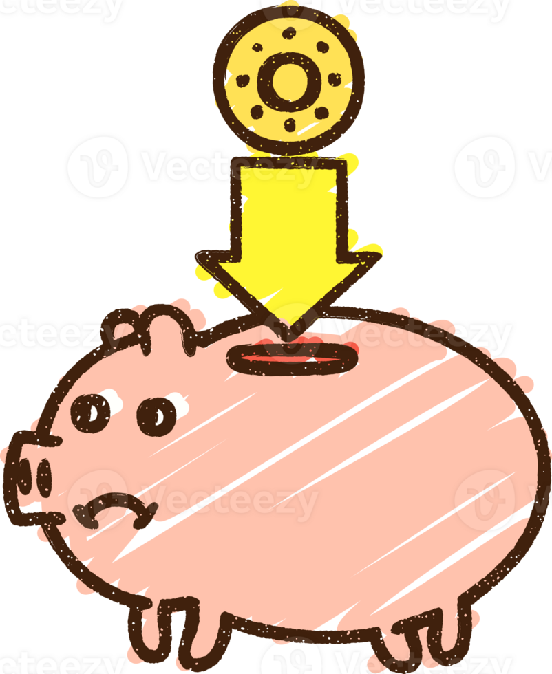 Piggy Bank Chalk Drawing png