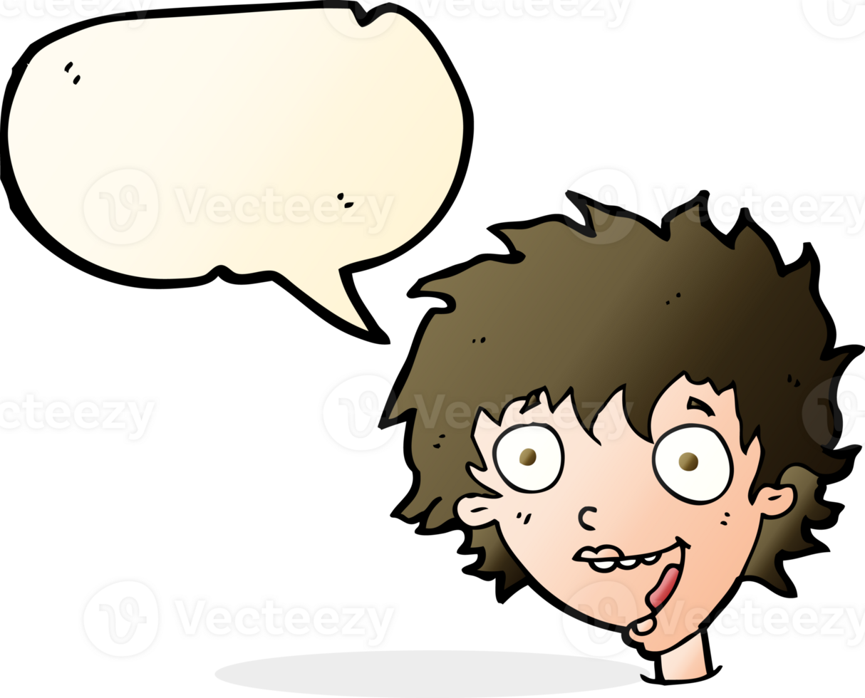cartoon crazy excited woman with speech bubble png