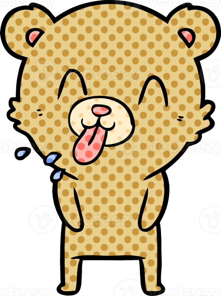 rude cartoon bear png