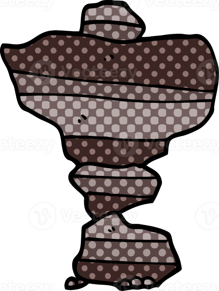 cartoon doodle of stacked stone png