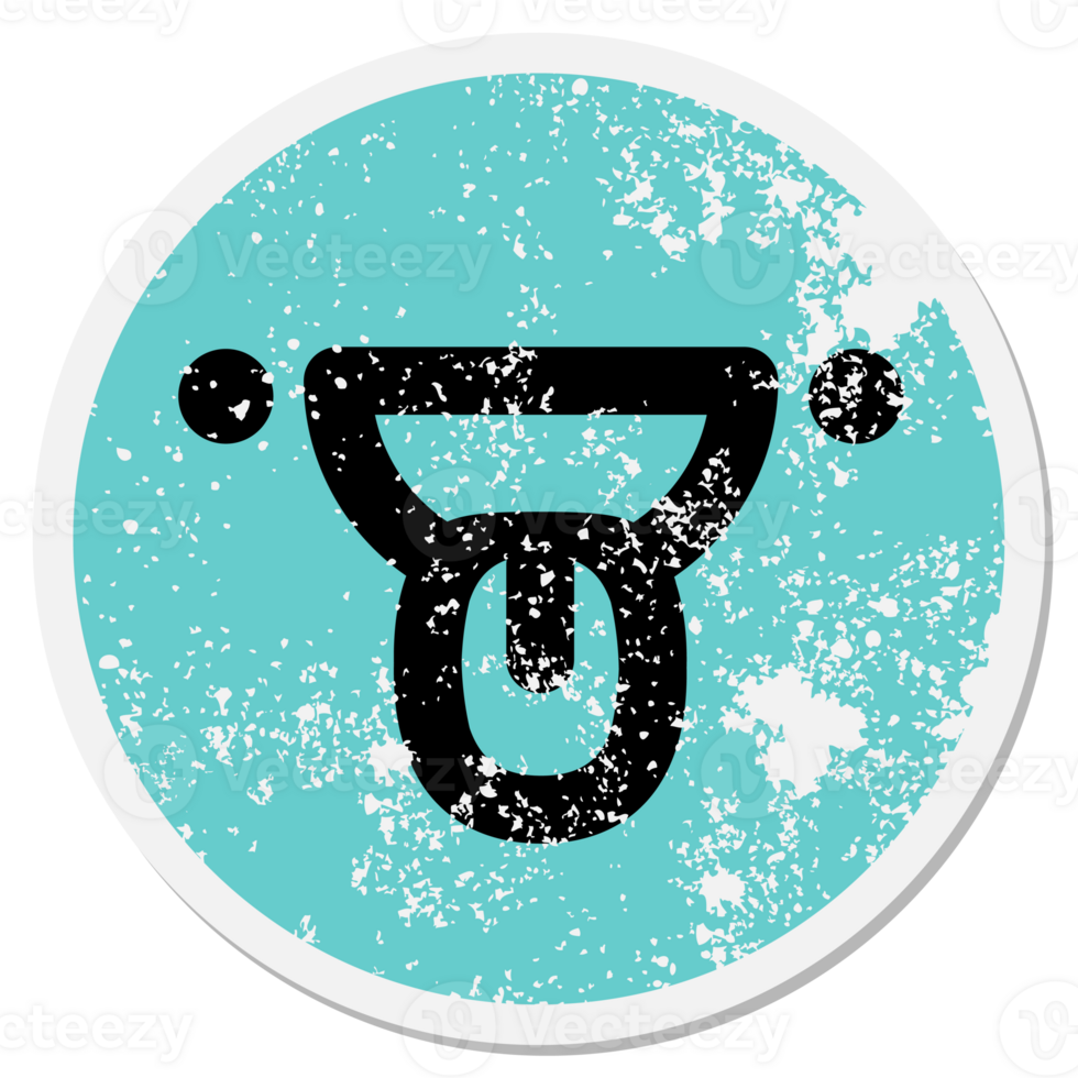 happy face with tongue circular sticker png